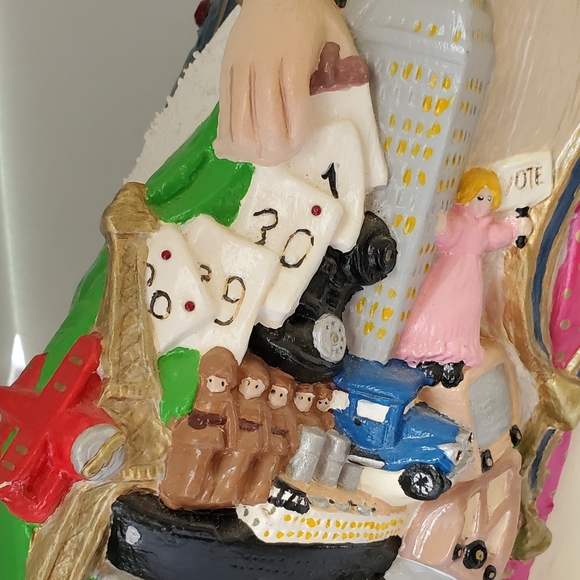 VTG Gare Millennium Old World Santa Claus 14" Ceramic Mold Large Hand Painted - Picture 3 of 8